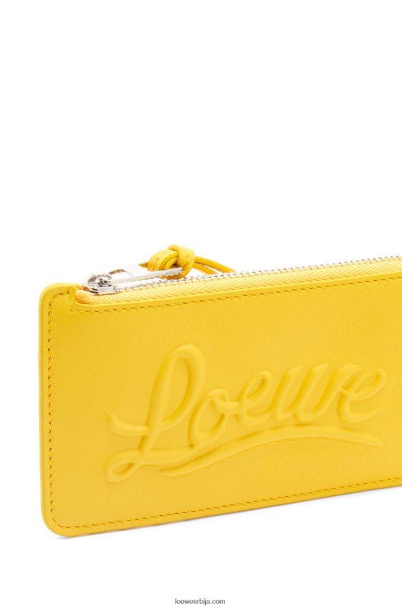 Loewe Жене велики држач новчића од класичне телеће коже жута HJTY1331