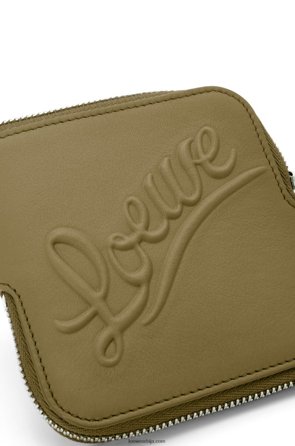Loewe Жене дупла кутија за новчиће од класичне телеће коже маслина HJTY1334
