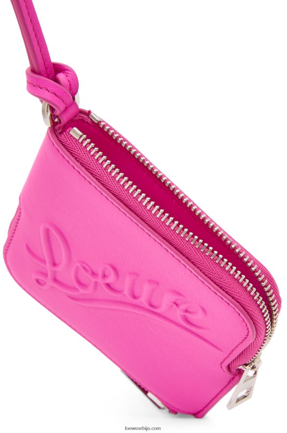 Loewe Жене дупла кутија за новчиће од класичне телеће коже фуксија HJTY1335