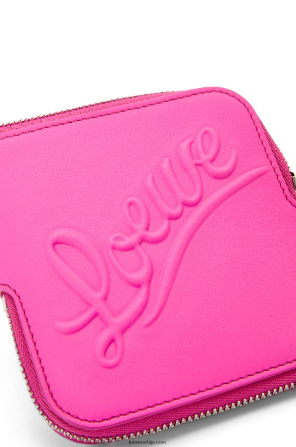 Loewe Жене дупла кутија за новчиће од класичне телеће коже фуксија HJTY1335