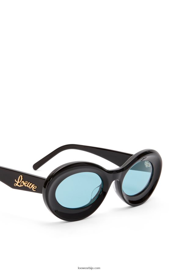 Loewe Жене лооп сунчане наочаре од ацетата сјајна црна HJTY1457