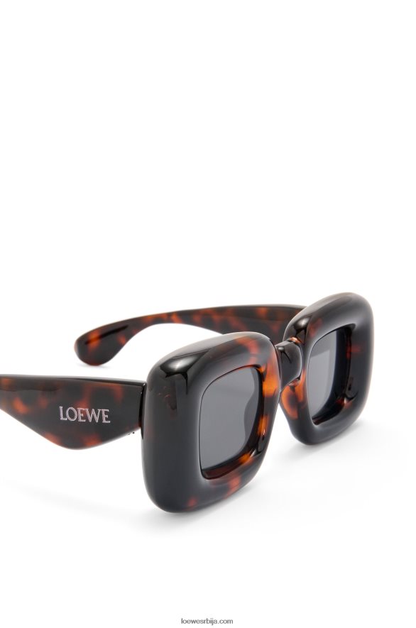 Loewe Жене надуване правоугаоне наочаре за сунце од најлона хавана HJTY1469