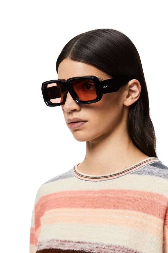 Loewe Жене Паула'с Ибиза рони у наочарима за сунце са маском сјајна црна HJTY1471