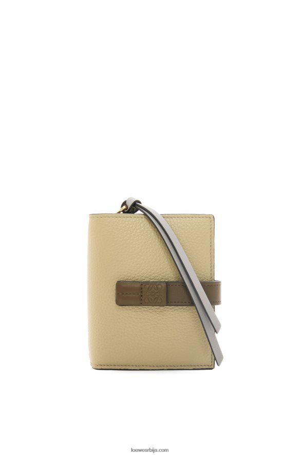 Loewe Жене компактни новчаник са патент затварачем од мекане телеће коже жалфија зелена/тамно каки зелена HJTY1211