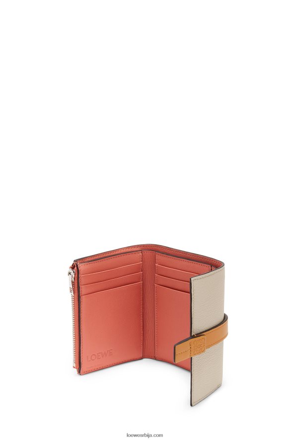 Loewe Жене мали вертикални новчаник од мекане телеће коже лагани зоб/мед HJTY1221