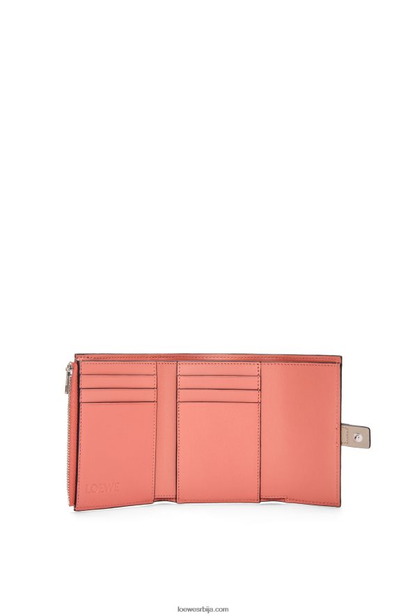 Loewe Жене мали вертикални новчаник од мекане телеће коже лагани зоб/мед HJTY1221