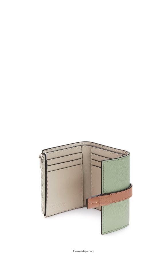 Loewe Жене мали вертикални новчаник од мекане телеће коже рузмарин/тан HJTY1225