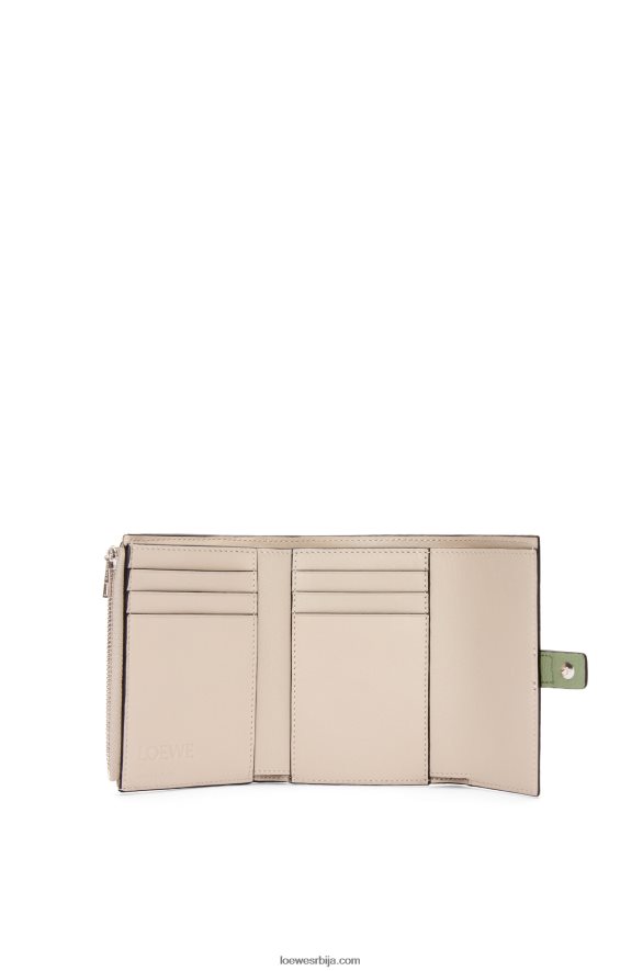 Loewe Жене мали вертикални новчаник од мекане телеће коже рузмарин/тан HJTY1225