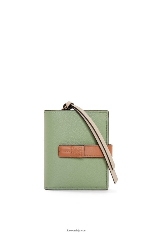 Loewe Жене компактни новчаник са патент затварачем од мекане телеће коже рузмарин/тан HJTY1226