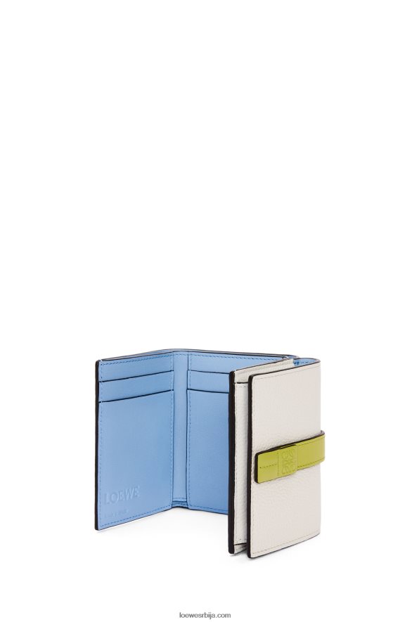 Loewe Жене троструки новчаник од мекане телеће коже мека бела/лимета жута HJTY1227