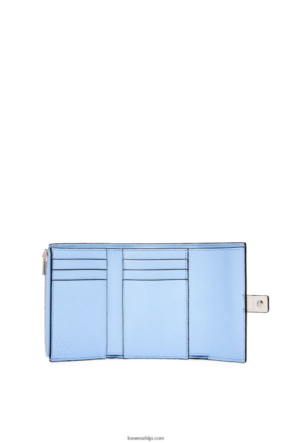Loewe Жене мали вертикални новчаник од мекане телеће коже мека бела/лимета жута HJTY1228