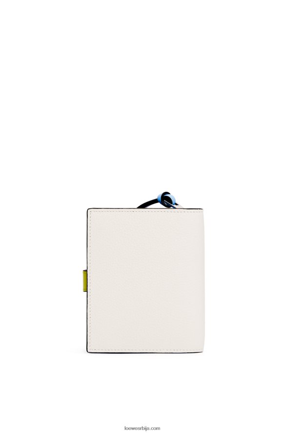 Loewe Жене компактни новчаник са патент затварачем од мекане телеће коже мека бела/лимета жута HJTY1229