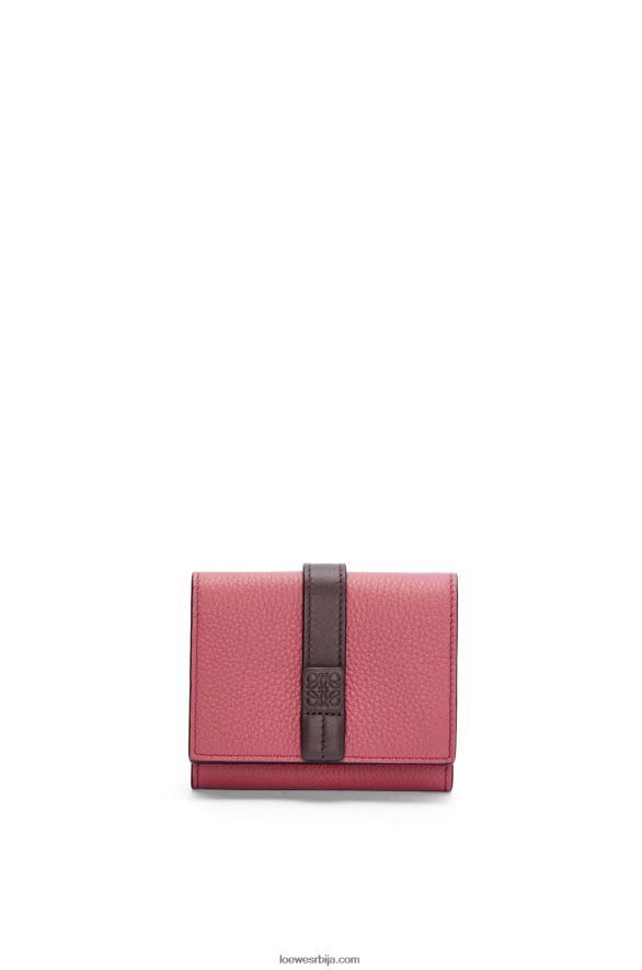 Loewe Жене троструки новчаник од мекане телеће коже шљива/чоколада HJTY1241