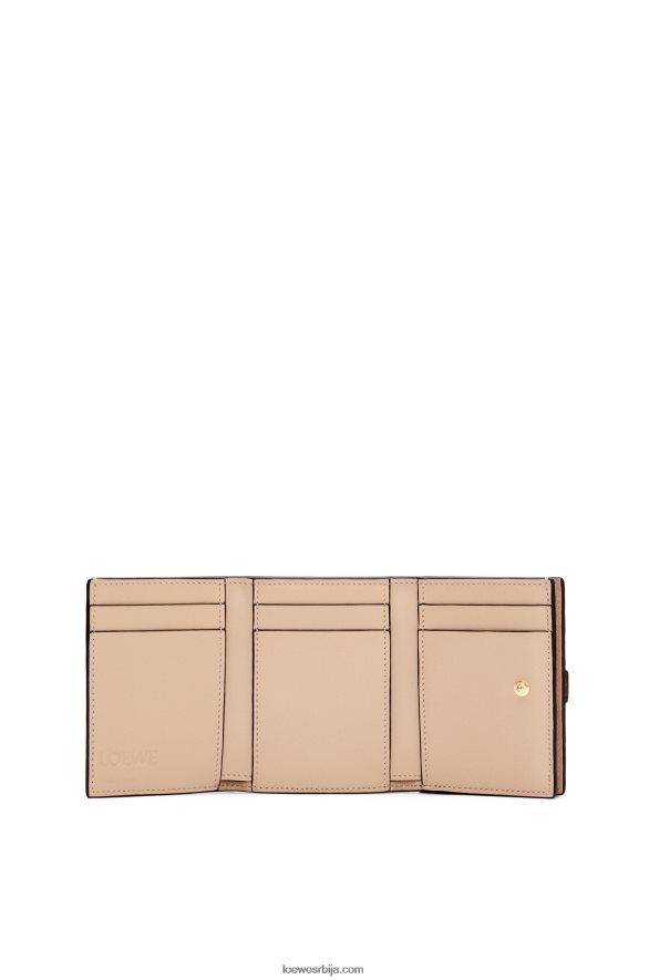 Loewe Жене троструки новчаник од мекане телеће коже шљива/чоколада HJTY1241