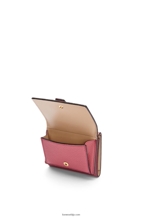 Loewe Жене троструки новчаник од мекане телеће коже шљива/чоколада HJTY1241