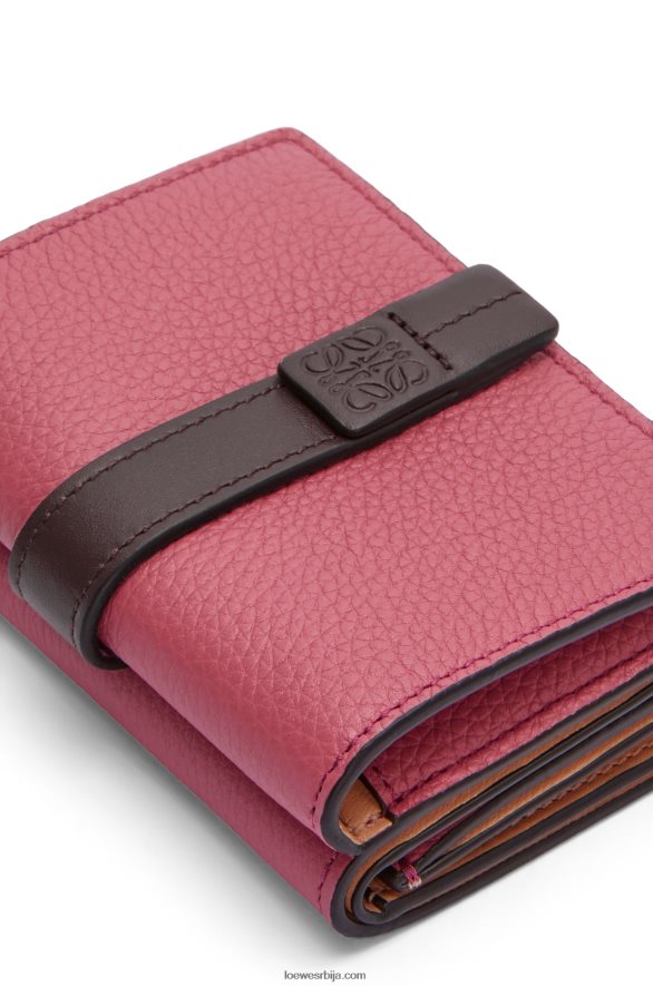 Loewe Жене троструки новчаник од мекане телеће коже шљива/чоколада HJTY1241