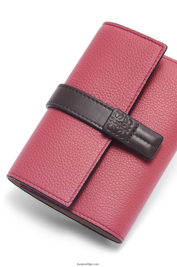 Loewe Жене мали вертикални новчаник од мекане телеће коже шљива/чоколада HJTY1243