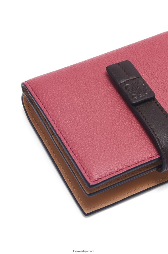 Loewe Жене компактни новчаник са патент затварачем од мекане телеће коже шљива/чоколада HJTY1244