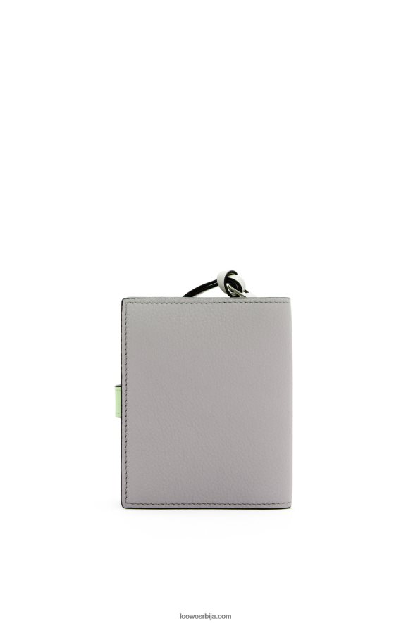 Loewe Жене компактни новчаник са патент затварачем од мекане телеће коже бисерно сива/светло бледо зелена HJTY1253