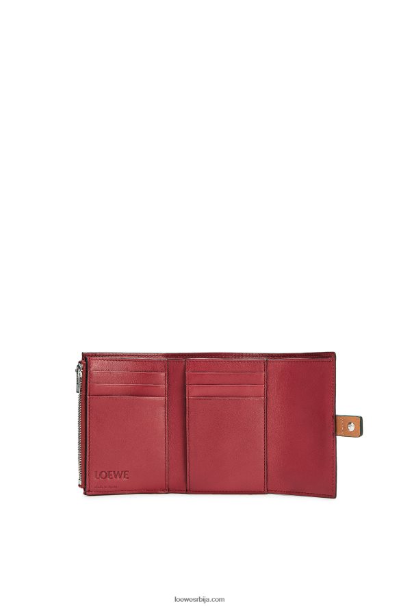 Loewe Жене мали вертикални новчаник од мекане телеће коже лагана карамела/пекан HJTY1256