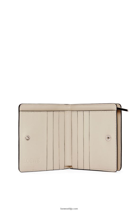 Loewe Жене пуззле компактни новчаник са патент затварачем од класичне телеће коже лимето жута/светла зоб HJTY1262