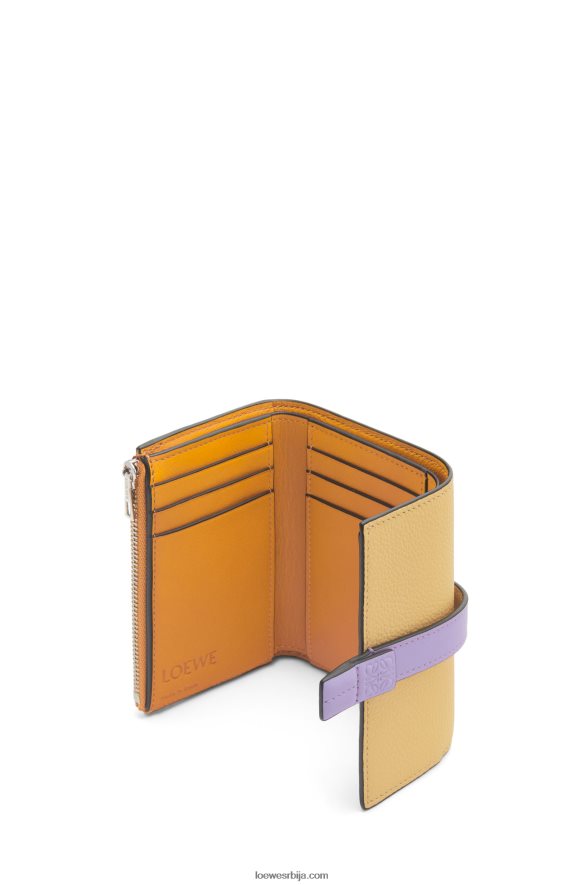 Loewe Жене мали вертикални новчаник од мекане телеће коже тамни путер / љубичаста HJTY1267