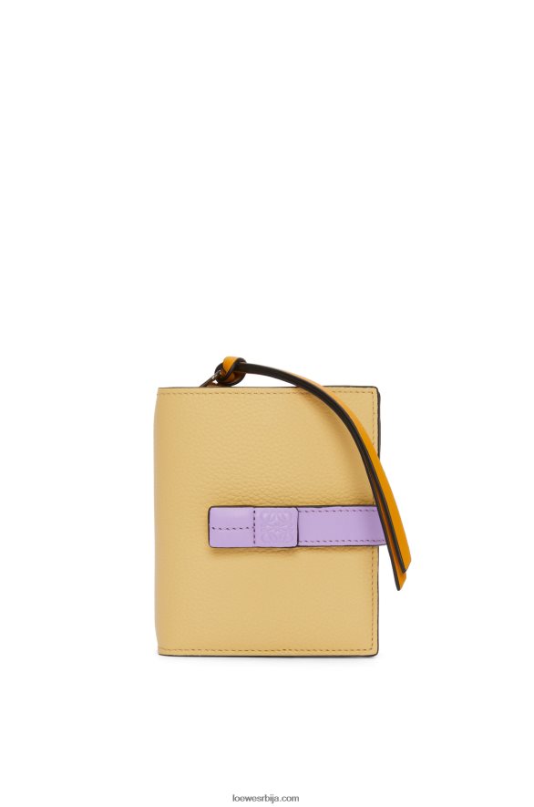 Loewe Жене компактни новчаник са патент затварачем од мекане телеће коже тамни путер / љубичаста HJTY1268