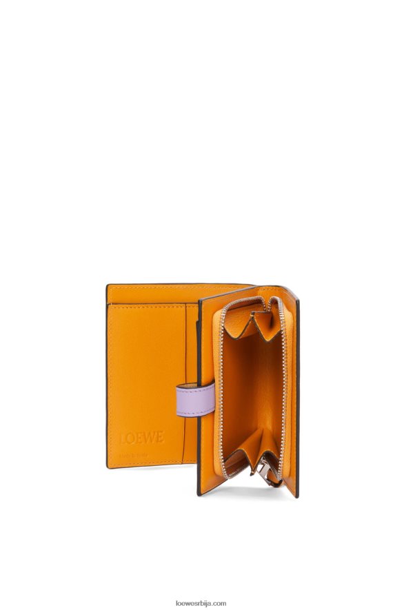 Loewe Жене компактни новчаник са патент затварачем од мекане телеће коже тамни путер / љубичаста HJTY1268
