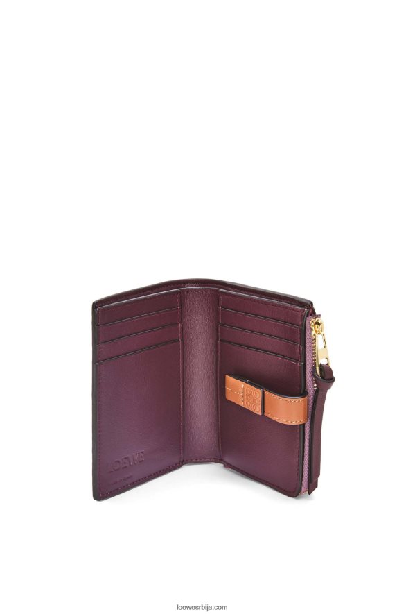 Loewe Жене танак новчаник са патентним затварачем од мекане телеће коже прљаво љубичасто-смеђе боје HJTY1269