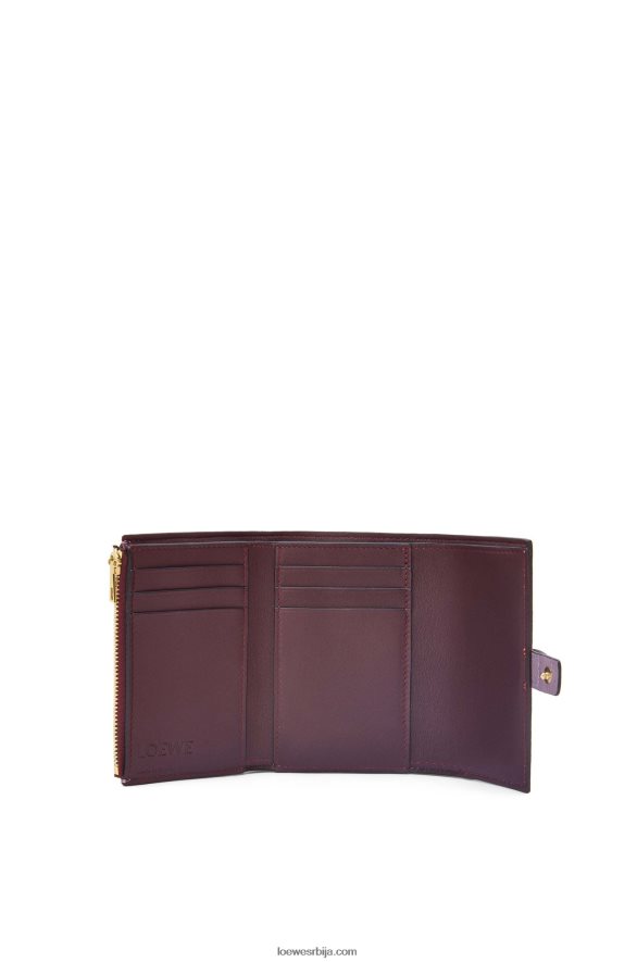 Loewe Жене мали вертикални новчаник од мекане телеће коже прљаво љубичасто-смеђе боје HJTY1270