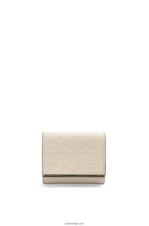 Loewe Жене поновљени троструки новчаник од рељефне свилене телеће коже лагани зоб HJTY1271