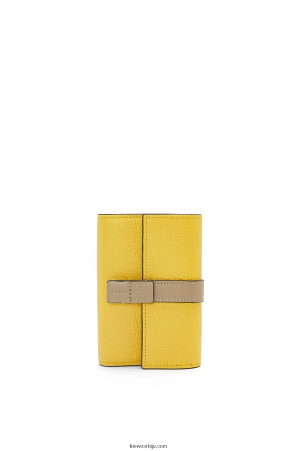 Loewe Жене мали вертикални новчаник од мекане телеће коже жуто / глинено зелено HJTY1282