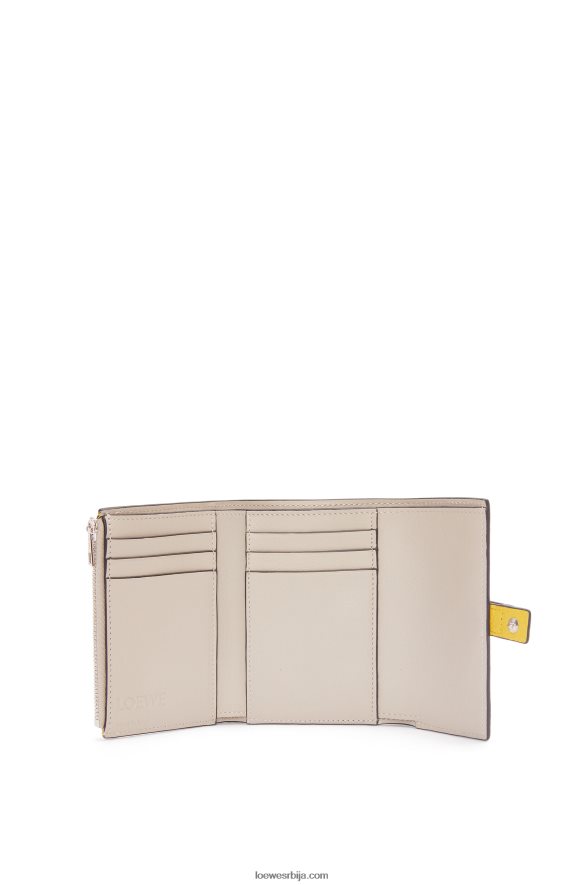 Loewe Жене мали вертикални новчаник од мекане телеће коже жуто / глинено зелено HJTY1282