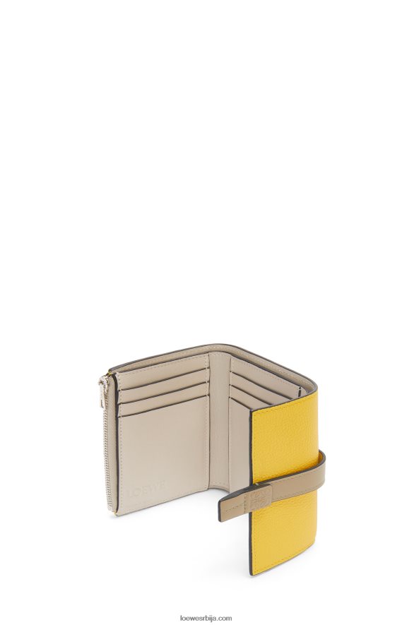 Loewe Жене мали вертикални новчаник од мекане телеће коже жуто / глинено зелено HJTY1282