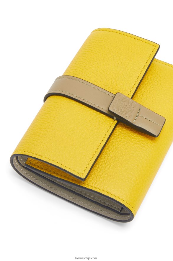 Loewe Жене мали вертикални новчаник од мекане телеће коже жуто / глинено зелено HJTY1282