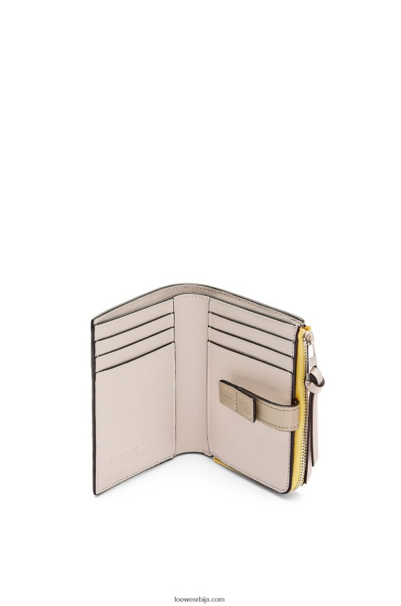 Loewe Жене танак новчаник са патентним затварачем од мекане телеће коже жуто / глинено зелено HJTY1283