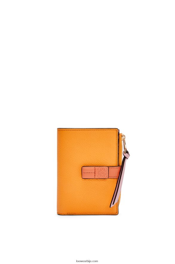 Loewe Жене танак новчаник са патентним затварачем од мекане телеће коже мандарина/корални гребен HJTY1299