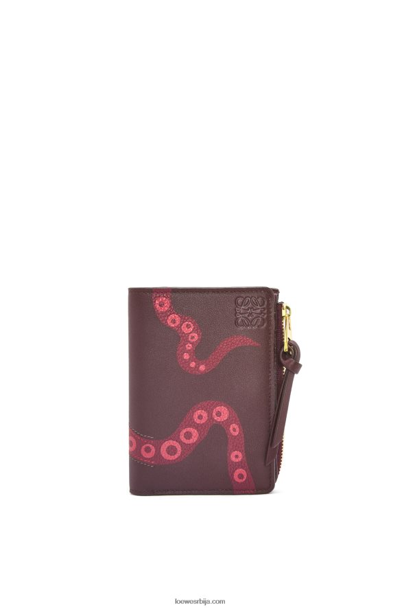 Loewe Жене Оцтопус танак новчаник са патент затварачем од класичне телеће коже пруне HJTY1303