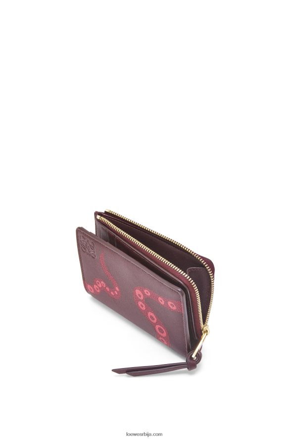 Loewe Жене Оцтопус танак новчаник са патент затварачем од класичне телеће коже пруне HJTY1303