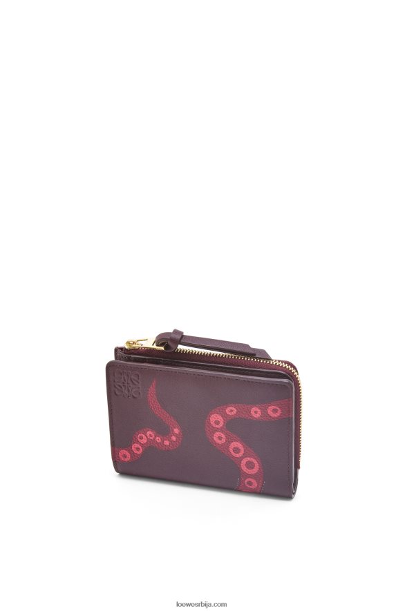 Loewe Жене Оцтопус танак новчаник са патент затварачем од класичне телеће коже пруне HJTY1303