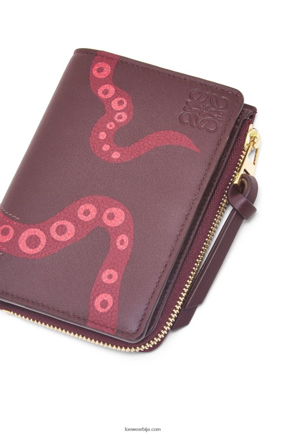 Loewe Жене Оцтопус танак новчаник са патент затварачем од класичне телеће коже пруне HJTY1303