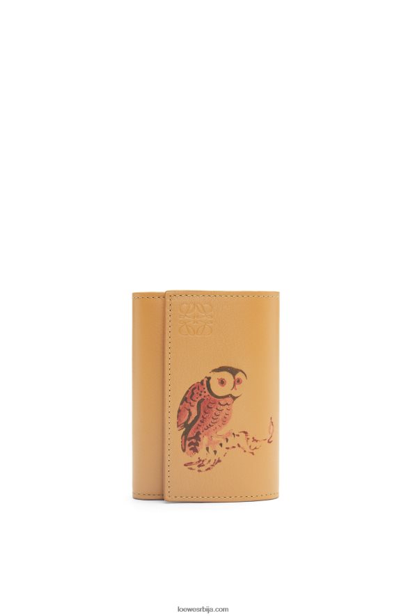 Loewe Жене сова мали вертикални новчаник од класичне телеће коже дина HJTY1306