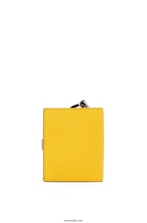 Loewe Жене компактни новчаник са патент затварачем од мекане телеће коже жуто / глинено зелено HJTY1308