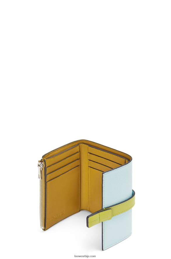 Loewe Жене мали вертикални новчаник од мекане телеће коже кристално плава / кречно жута HJTY1309