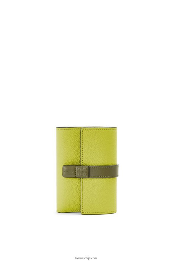 Loewe Жене мали вертикални новчаник од мекане телеће коже лимето жута/авокадо зелена HJTY1310