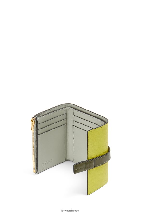Loewe Жене мали вертикални новчаник од мекане телеће коже лимето жута/авокадо зелена HJTY1310