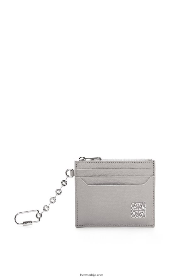Loewe Жене анаграм квадратни држач за кључеве од телеће коже од шљунчаног зрна бисерно сива HJTY1321