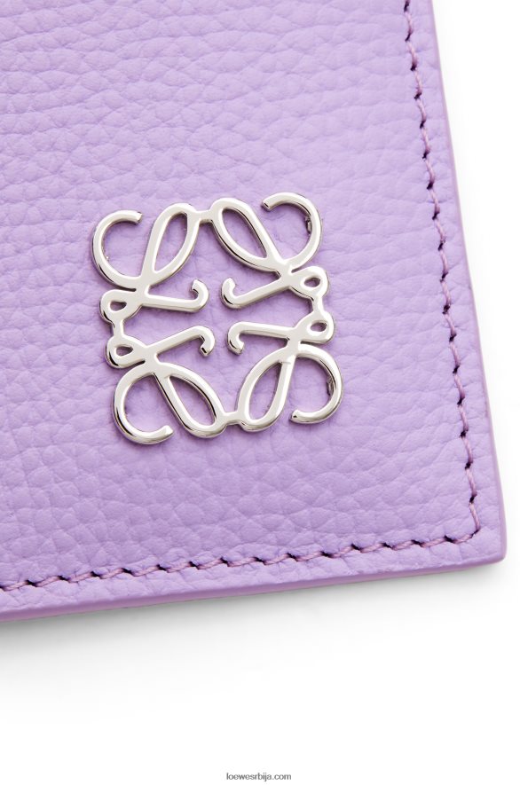 Loewe Жене анаграм квадратни држач картице од телеће коже од шљунчаног зрна са ланцем светло љубичаста HJTY1323