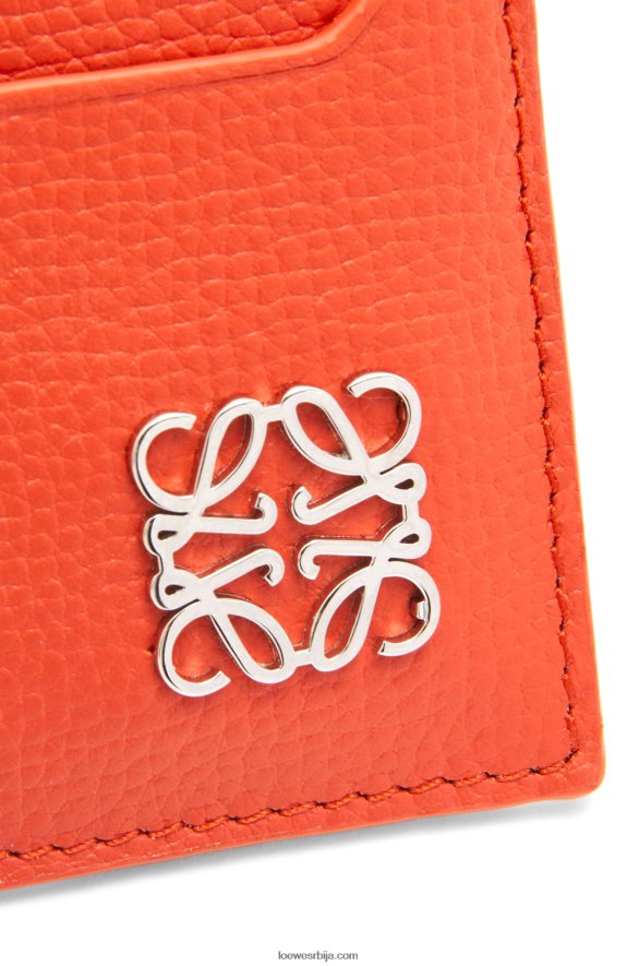 Loewe Жене анаграм квадратни држач за кључеве од телеће коже од шљунчаног зрна излазак сунца наранџаста HJTY1324