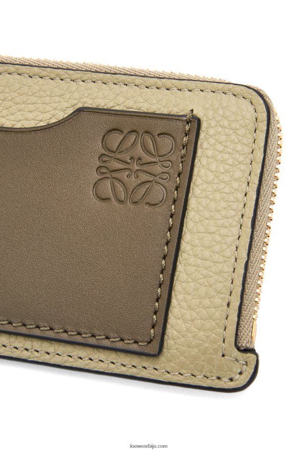 Loewe Жене држач картице за новчиће од мекане телеће коже жалфија зелена/тамно каки зелена HJTY1329